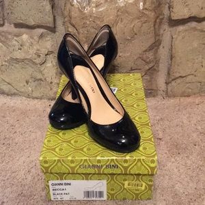 Gianni Bono Becca Black Paton Heels size 7